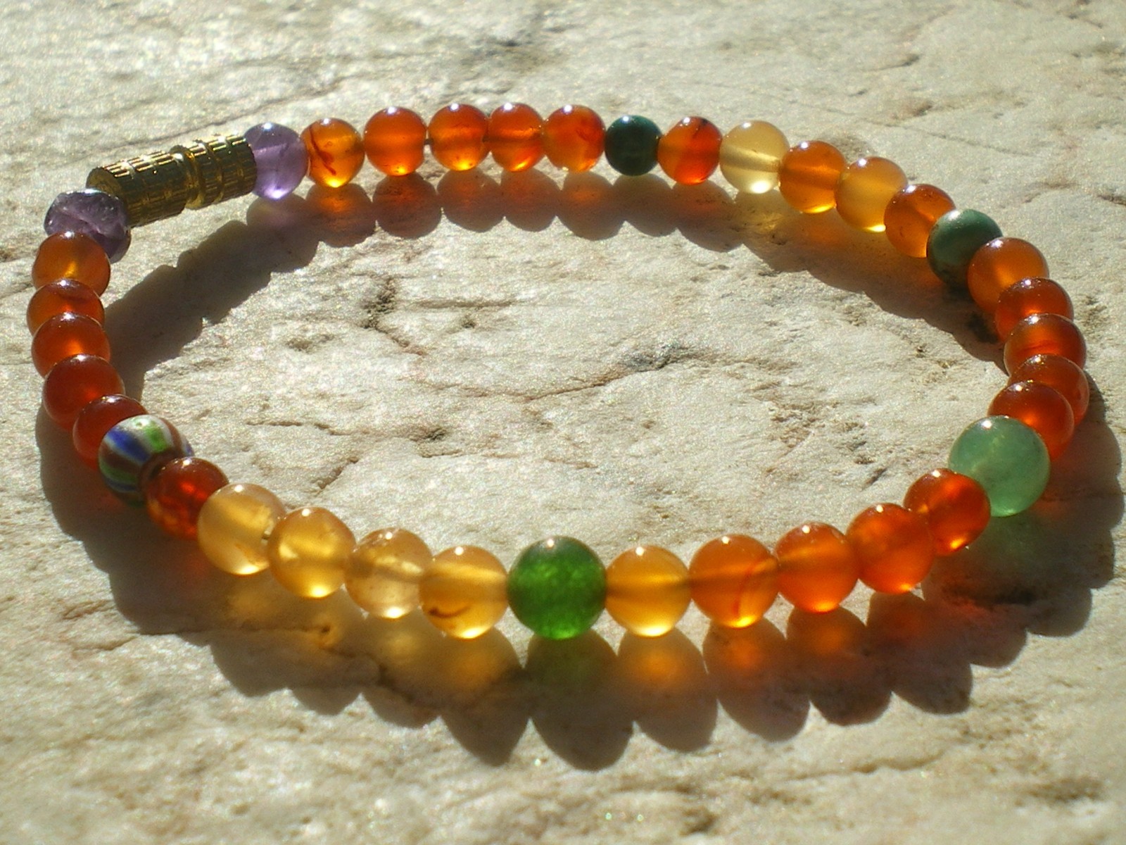 Bracelet enfant Protection cornaline 17 cts Rajasthan cadeau anniversaire