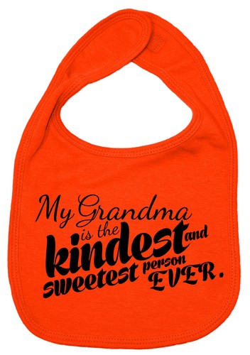 Babero Abuela Bebé "Mi Abuela es la Persona Más Amable y Dulce" Gran Niñera Regalo - Imagen 11 de 11