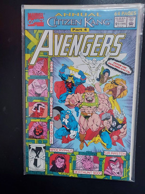THE  AVENGERS ANNUAL 21 ( 1ST  Victor Timely Kang 1992 Newsstand)  RARE
