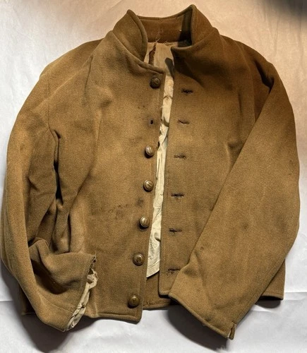 Civil War Confederate Infantry Johnny Reb Style Homespun “Butternut” Wool Jacket