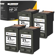 Replacement for HP 21 Black Ink Cartridge Compatible C9351AN for HP Printers 4PK