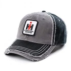 Gray and Black Distressed IH Logo Hat, IHSGB
