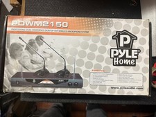 Pyle PDWM2150 Dual Wireless Conference Microphone System Desktop VHF Mic Set
