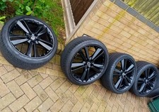 JAGUAR  20" KALIMNOS BLACK ALLOY WHEELS WITH TYRES 5x108