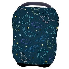 Car Seat Covers Canopy Cover - Multi-use dark blue dinosaur dark blue dinosaur