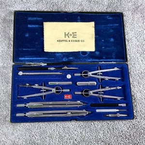 Keuffel & Esser Co. Drafting Drawing Compass Tool Set Vintage