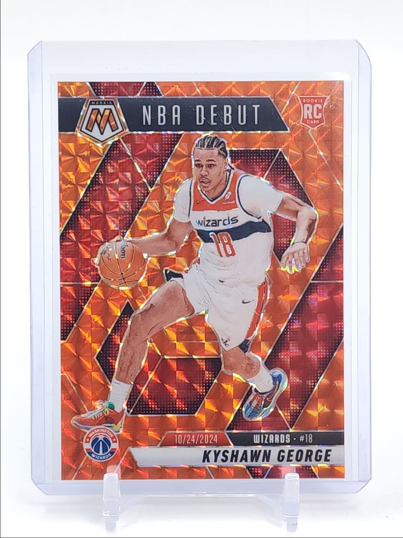 KYSHAWN GEORGE 2024-25 MOSAIC ROOKIE NBA DEBUT ORANGE PRIZM RC /249 Q5118