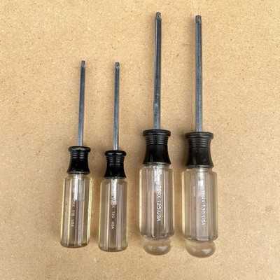 Craftsman 4pc Torx Screwdriver Set T15, T20, T25, T30 Vintage USA Made *READ*