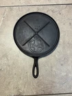Griswold Cast Iron Griddle #8 with Slant Logo and Cross x Base