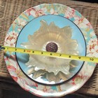 Handmade Ceramic 2-Piece Bowl & Plate Garden Flower Art Piece — photo 3