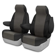 For Chevy Corvette 97-04 Seat Cover Premium Leatherette 1st Row Black Charcoal