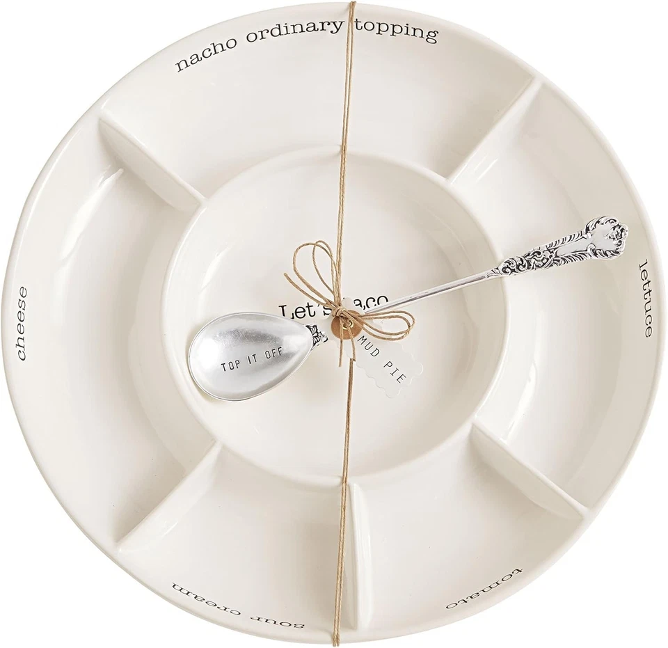 Taco Bar Condiment Serving Platter - White - Image 4 of 4