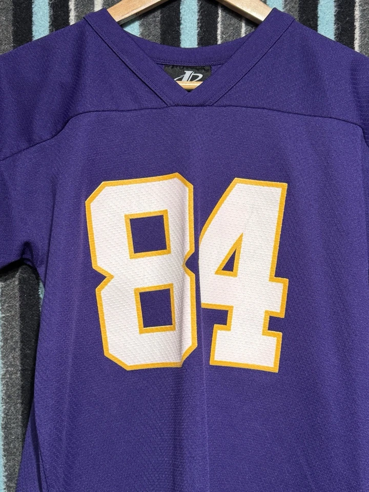 Camiseta deportiva Randy Moss con logotipo de colección juvenil L púrpura Minnesota Vikings NFL años 90 Foto 3 de 4