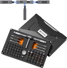 Ratchet Screwdriver Set: 74 in 1 Magnetic Screwdriver Sets, S2 Steel Bits & Flex