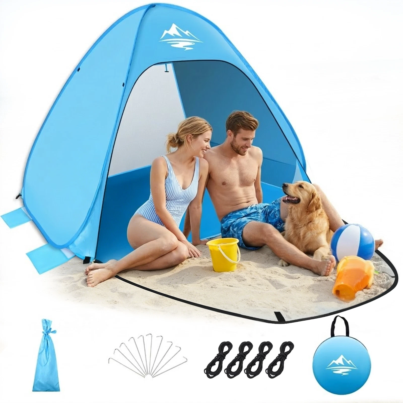 Beach Tent Canopy Automatic Portable Sun Shade UV Protection Waterproof