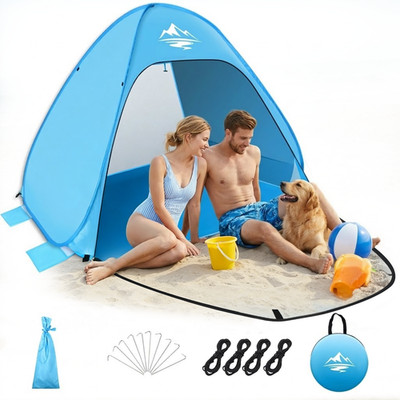 Beach Tent Canopy Automatic Portable Sun Shade UV Protection Waterproof