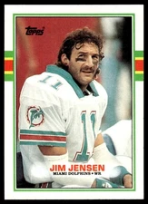 1989 Topps Jim Jensen Rookie Miami Dolphins #299