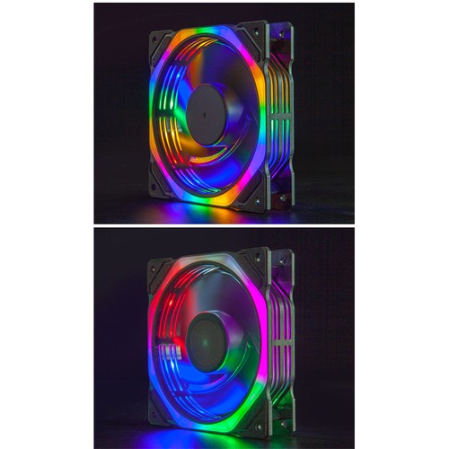 12CM Spider Star RGB Case Fan-Dual-Ring 16 LED Hydraulic Bearing Quiet PC Cooler - Afbeelding 4 van 24