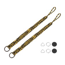 2Pcs Adjustable Wrist Strap Paracord Camera Hand Straps Lanyard, Yellow/Black