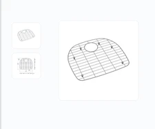 Elkay GOBG2118SS Dayton Stainless Steel 18-1/4" x 16-1/16" x 1" Bottom Grid