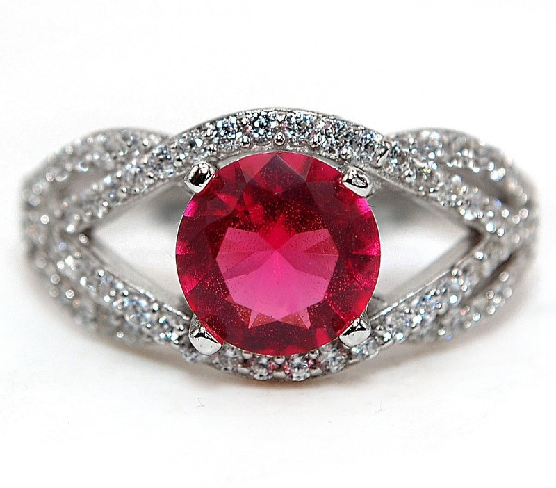 3CT Heat Treated Rubellite Tourmaline 925 Sterling Silver Ring Sz 9 QQ2-8
