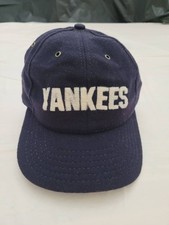 VINTAGE NY YANKEES AMERICAN NEEDLE MLB Genuine Merchandise Black wool strapback