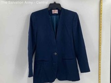 Pendleton Womens Blue Virgin Wool Long Sleeve Two-Button Blazer Size 6