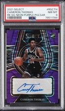 2021 PANINI SELECT RC SIGNATURES #RSCTH CAMERON THOMAS 10/15 PSA 8 AUTO
