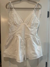 Lover And Friends White Romper Size Medium