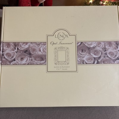 Lenox Opal Innocence Love Is Patient Frame with 5x7 Inlay Photo Frame New In Box