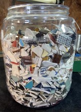 LARGE CONTAINER OF 16 LBS MOSAIC PIECES