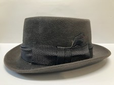 Champ "Feel the Felt" Vintage Man's Hat 7 1/8 Silk Finish Grey Fedora Rare