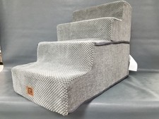 Eheyciga 4-Step 18" Tall Gray Washable Pet Stairs