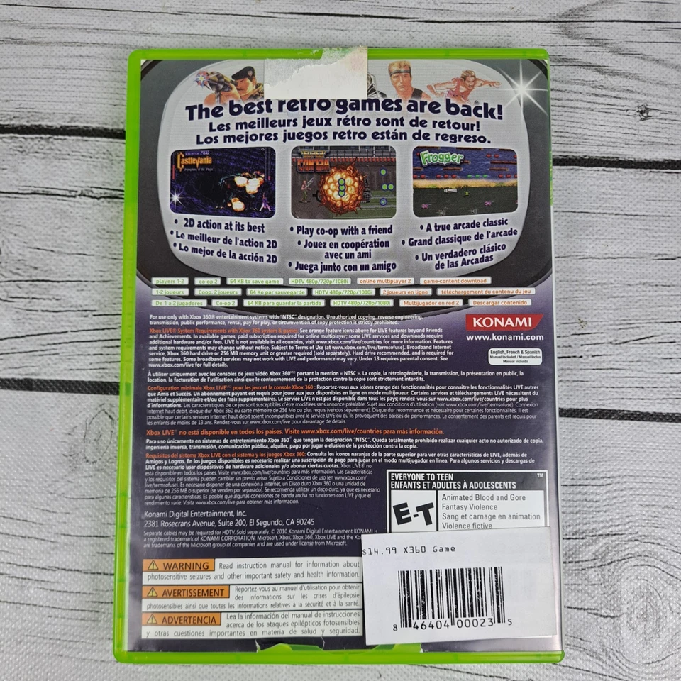 Konami Classics: Vol. 1 Microsoft Xbox 360, 2009 Complete CIB Tested & Working - Image 2 of 4