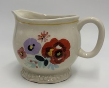 New Pioneer Woman “Flea Market” Creamer Stoneware Floral Scallop Bottom 8 oz