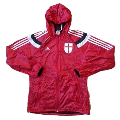Adidas AC Milan 2014/2015 Woven Nylon Glanz Anthem Jacke rot RAR Sz. M