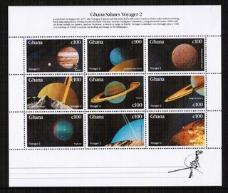 Ghana Salutes Voyager 2 Miniature Sheet Unmounted Mint
