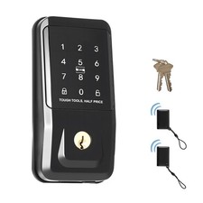 Touchpad Electronic Deadbolt with IC Card, Keyed Entry, Auto Lock, Anti