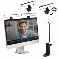 Dual Webcam Light for Monitor, Video Conference Lighting with Adjustable Stan...