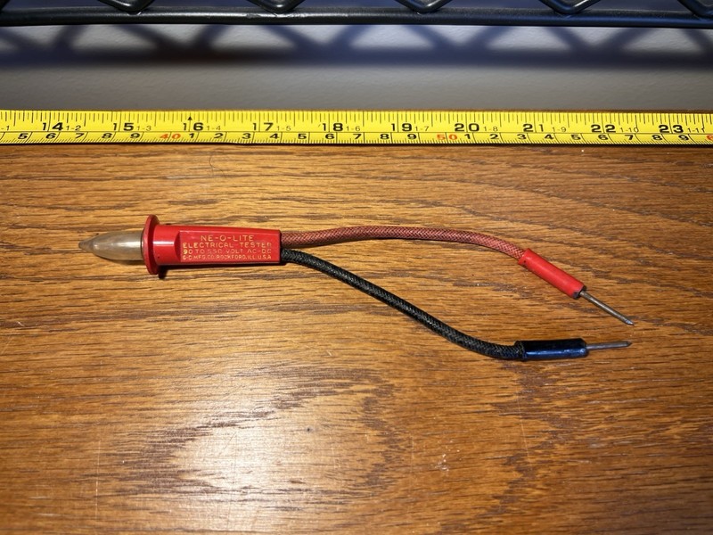 Vintage Ne-O-Lite Neolite Electric Tester Lite AC DC Circuits 60 Volts To 550 V