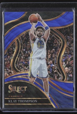 2023-24 Panini Select #203 Klay Thompson Blue Wave Prizms #/75