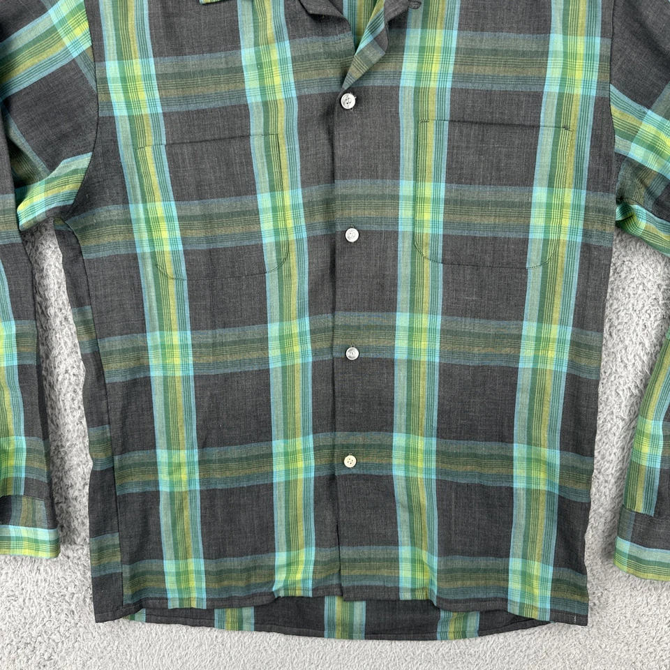 Camisa De Colección McGregor Hecha en EE. UU. Pequeña 14-14 1/2 Cuadros Cuello Con Botones Foto 4 de 4