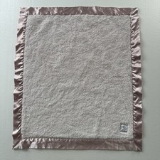 Little Giraffe Pink Lovey Baby Blanket Satin Trim 30 x34 Faux Fur
