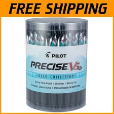 Smooth Writing Pens, Black Ink, Extra Fine Point, Pack of 48