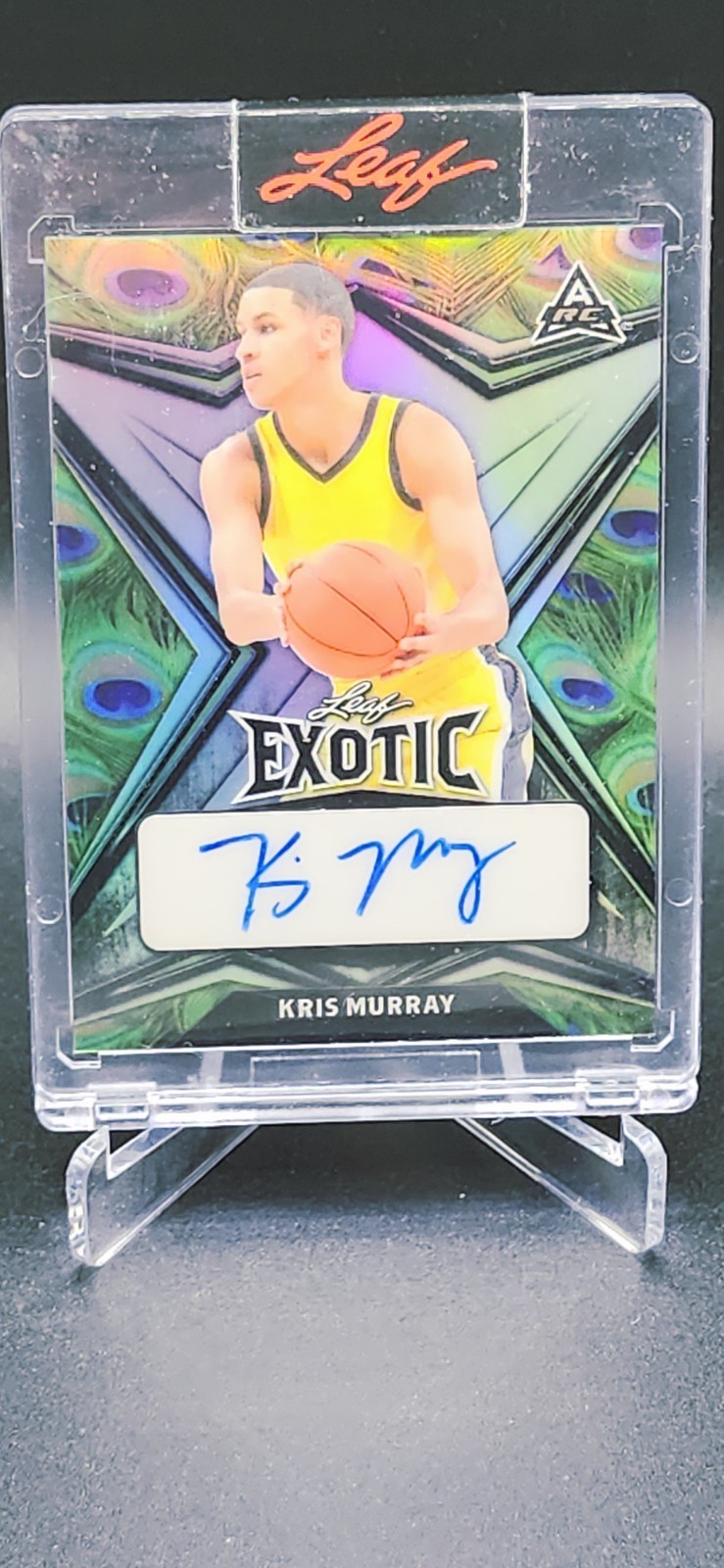 2022-23 Leaf Exotic - Kris Murray #BA-KM2 Peacock Prismatic /7 (AU, RC)