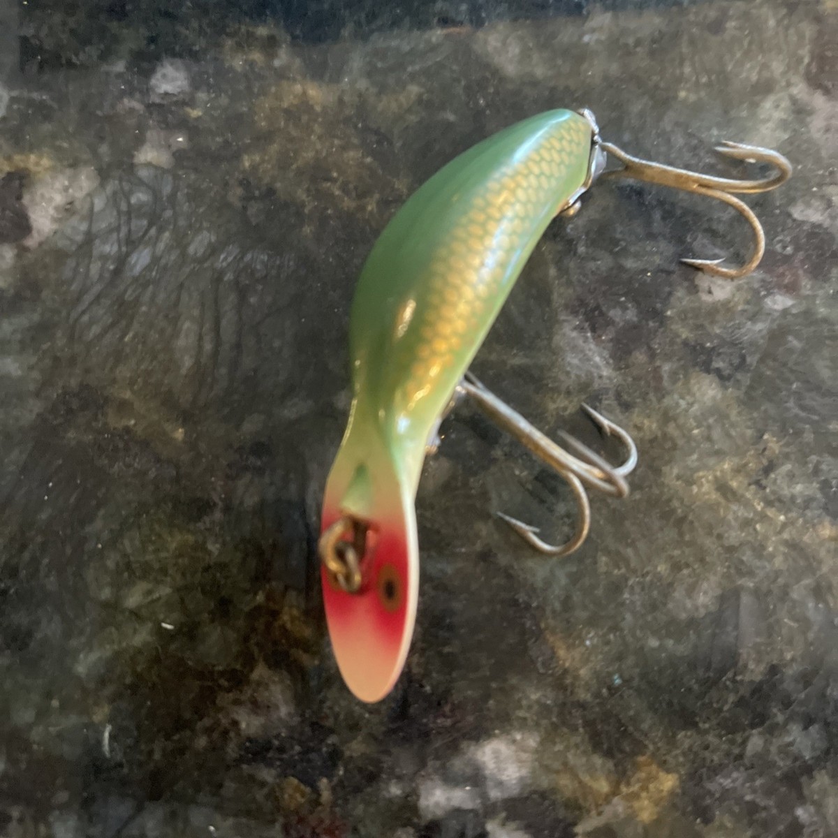 Vintage Heddon Tadpolly Spook 9000 LD Light Green Scale with Gold