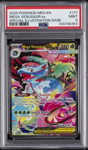 2025 POKEMON MEG EN-MEGA EVOLUTION #177 MEGA VENUSAUR EX PSA 9