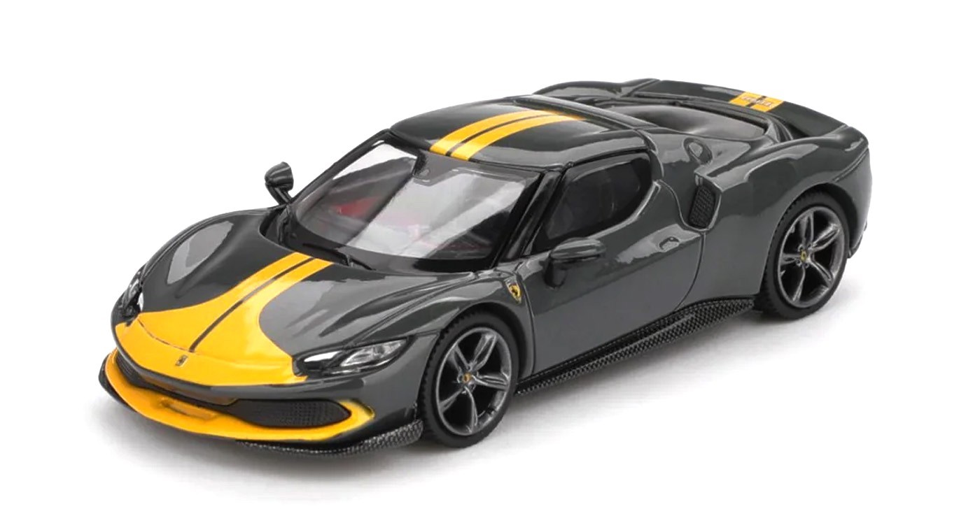 BBR Models 1/64 FERRARI 296 GTB ASSETTO FIORANO GRIGIO SCURO 2024 - BBRFER64007