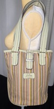 Longaberger Sisters Striped Collector Bucket Bag Boho Heritage Cottagecore Chic