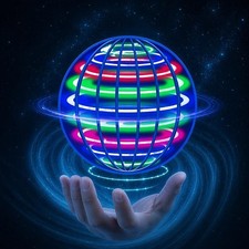 Hand Controlled Flying Ball LED 360 Rotating Rechargeable Hover Orb Toy 14+
